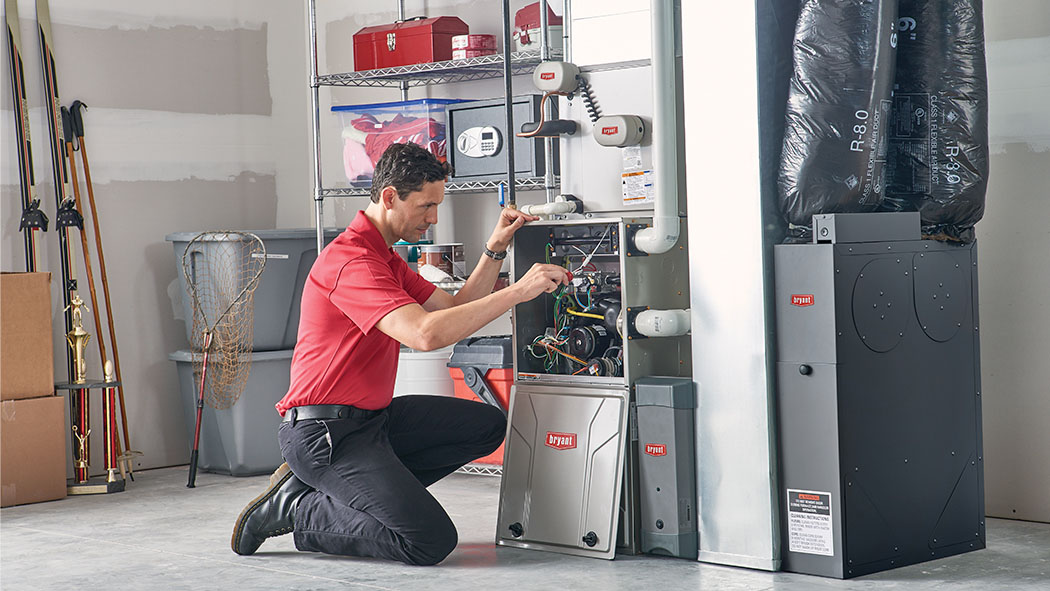 bryant dealer performing furnace repair and service